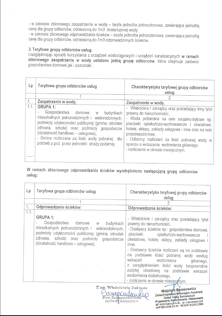 VDecyzja Wód Polskich zatwierdzająca taryfę za zbiorowe zaopatrzenie w wodę i odprowadzenie ścieków str. 5