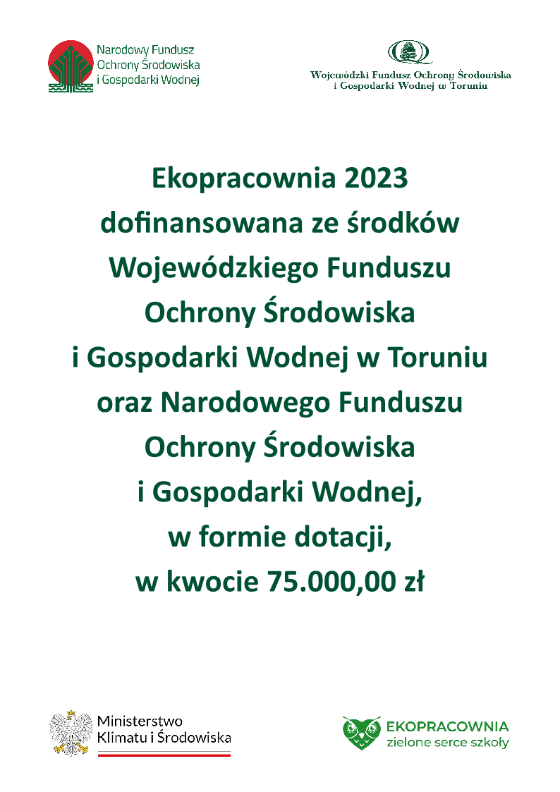 Informacja dotycząca otrzymanej dotacji