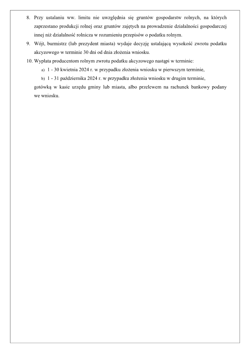 Informacja dotycząca zwrotu podatku akcyzowego - str. 4