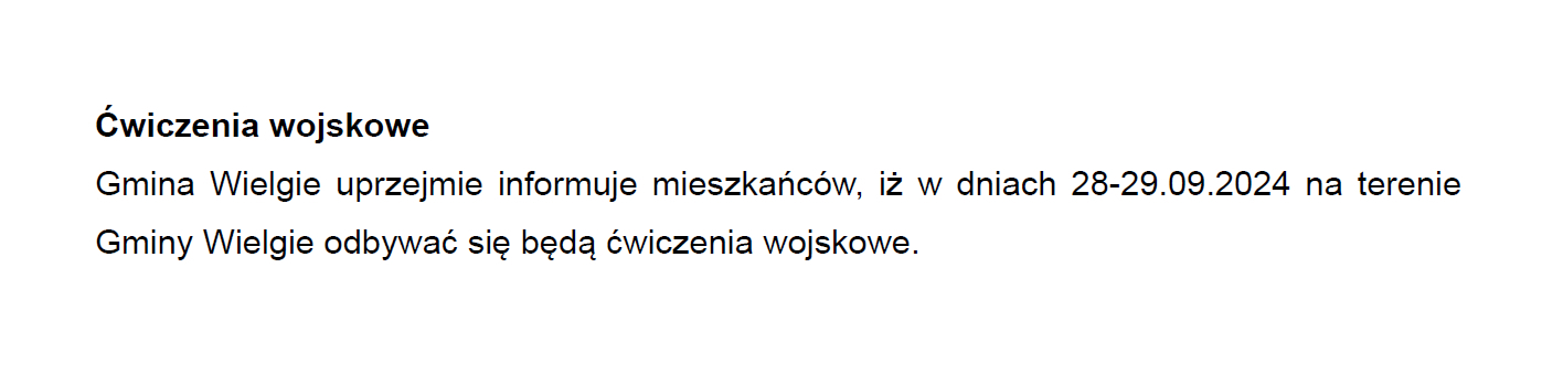 ćwiczenia wojskowe